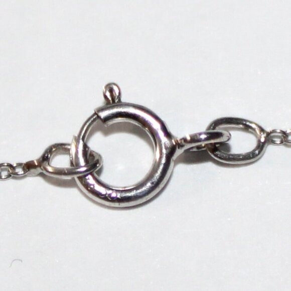 Sterling Silver Minimalist Blue Topaz Necklace - Picture 5 of 7